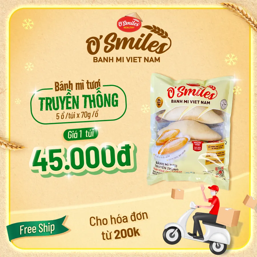 Bánh Mì Truyền Thống O'Smiles 350G