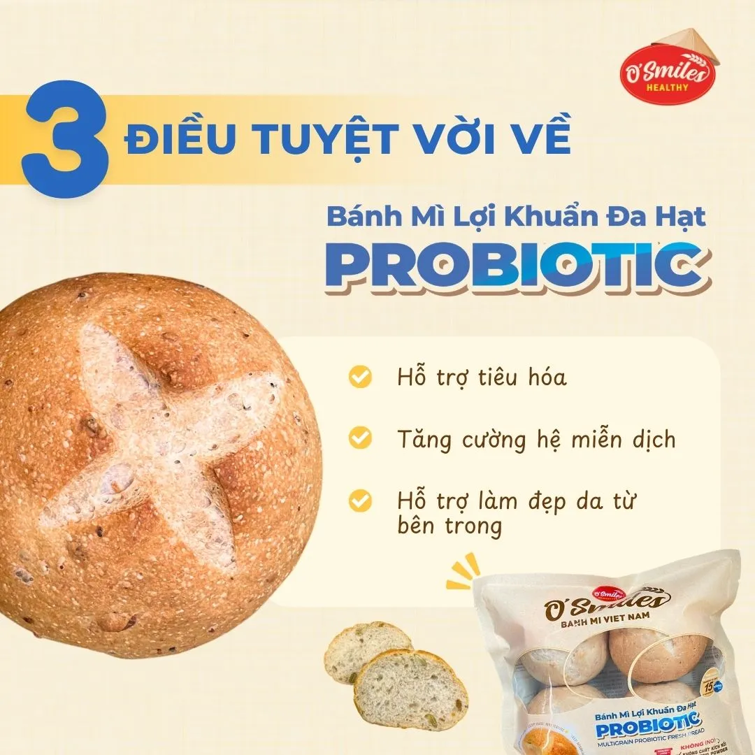 lợi ích bánh mì lợi khuẩn đa hạt o'smiles