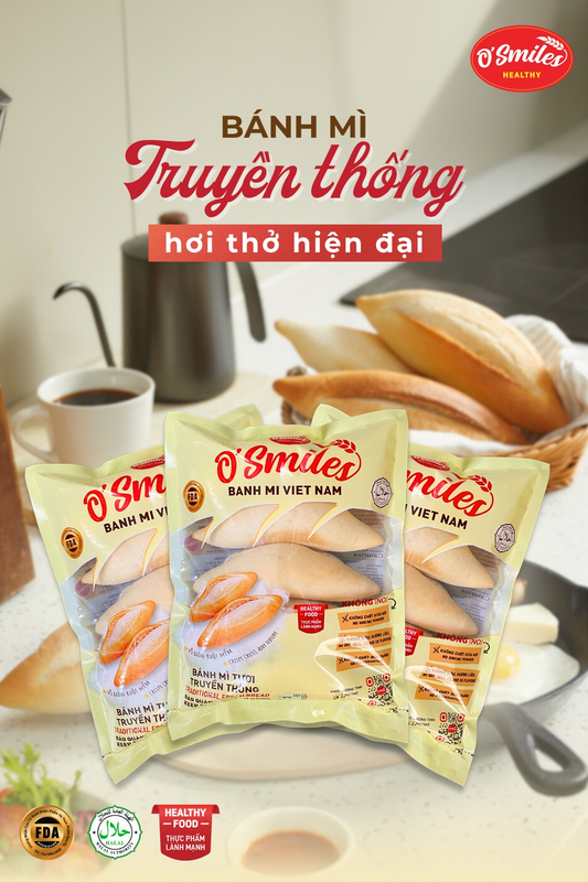 bánh mì truyền thống đông lạnh O’smiles chứng nhận chất lượng sản phẩm