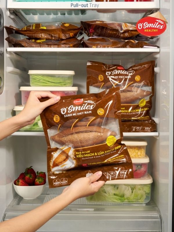 bánh mì kiều mạch lúa mạch đen tủ lạnh