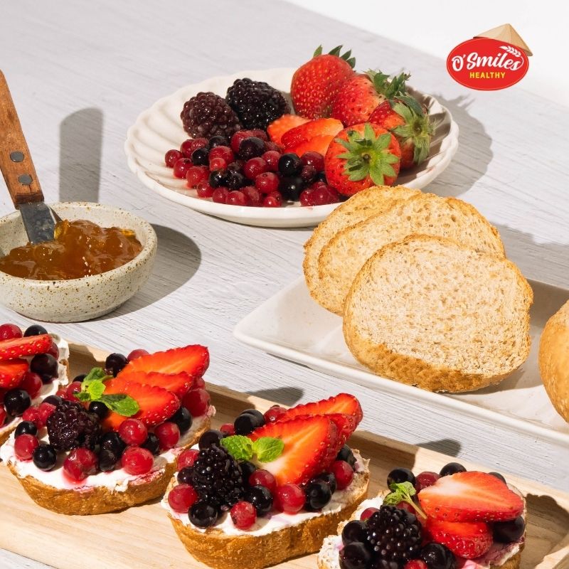 bánh mì nguyên cám osmiles trái cây