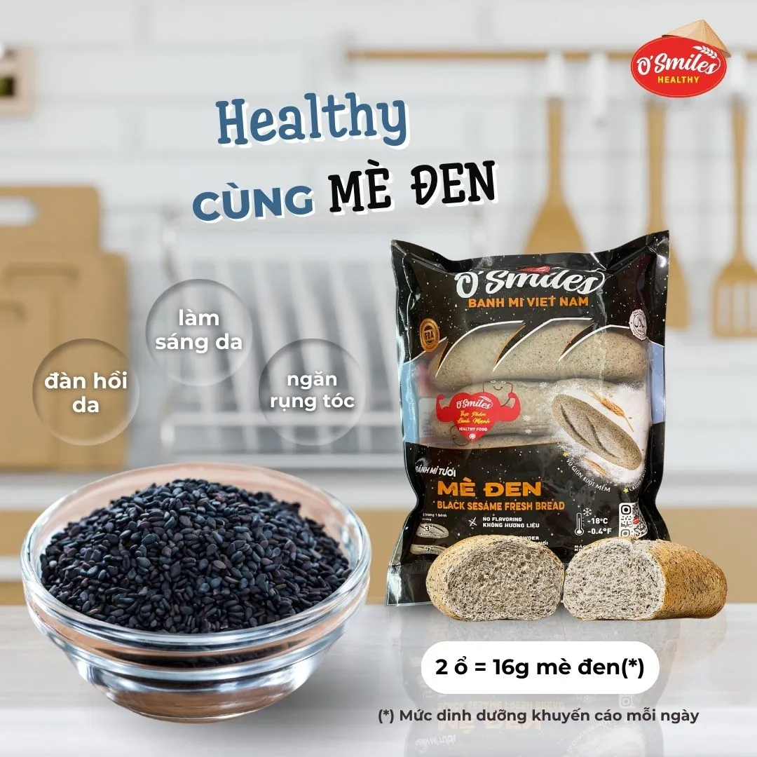 bánh mì mè đen đông lạnh o’smiles