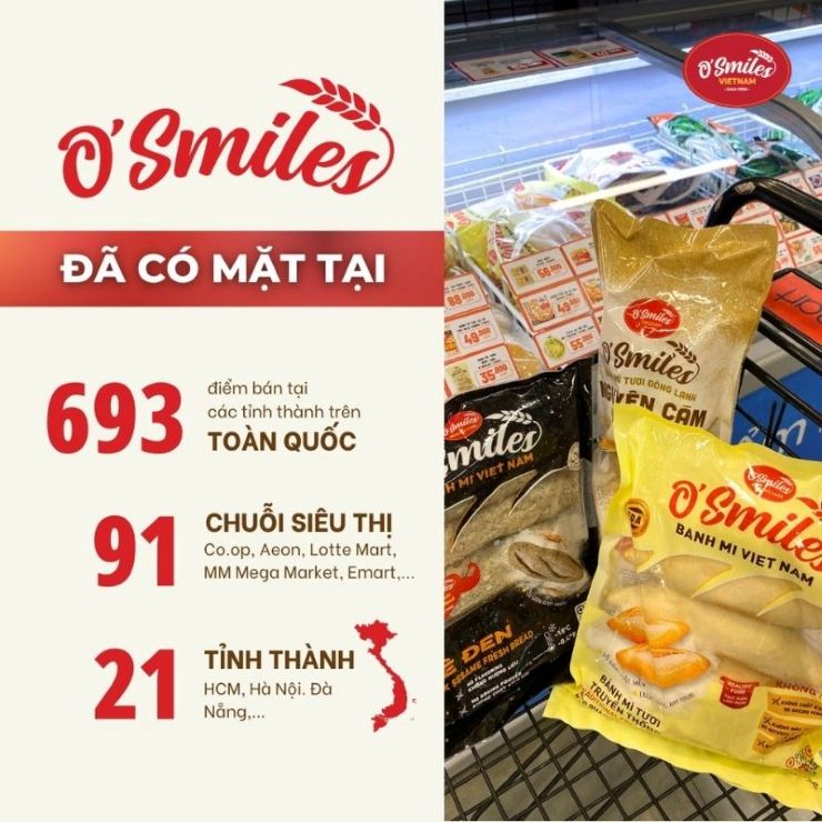 điểm bán bánh mì o'smiles